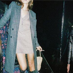 Rouje Alma Lurex Glitter Knit Mini Dress 34 2